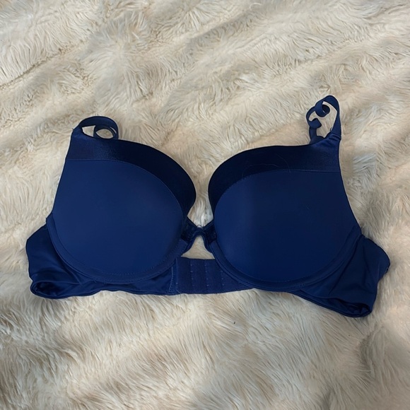 La vie en Rose 32B Blue Bra satin trim - Picture 1 of 4